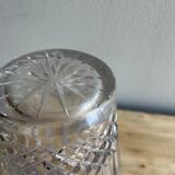 Chiseled crystal vase