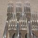 6 silver-plated metal table forks by Christofle silversmiths, Albi pattern