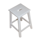 Tabouret bois années 50 blanc