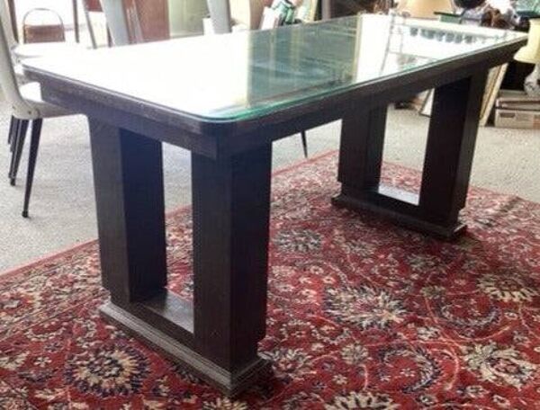 Table de jeu avec plateau en verre carte poker