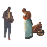 Painting study of the Angelus of Millet, late 19th, early 20th century