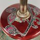 Pair Of XL Vintage Hand-Painted Chinese Floral Pottery Lamps