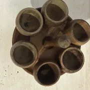 Porte-coquetiers vintage en bois tourné – 6 pièces – Années 50
