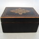 Jewelry box in blackened wood marquetry brass napoleon iii