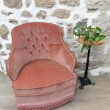 Toad old velvet armchair pink