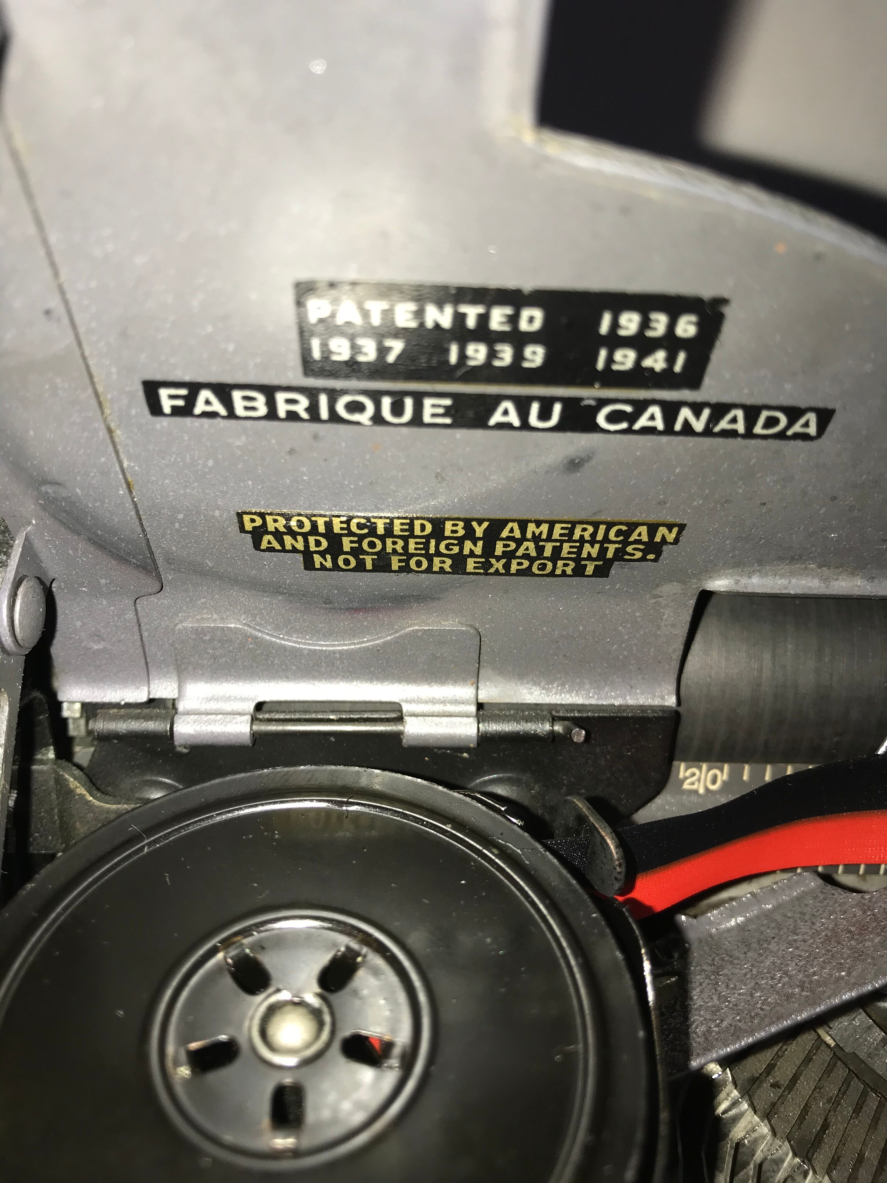 Royal typewriter, circa 1940