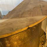 Iron and wood bar counter