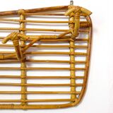 Rattan coat rack with 4 hooks, Italy, 1960s.
