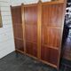 Three-panel screen in mahogany