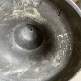 Pair of pewter candle holders