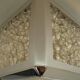 Vintage ceiling lamp with plastic sheets in chomed profiles 46x46 cm