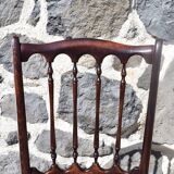 Set of 6 chairs in lacquered wood and fabric