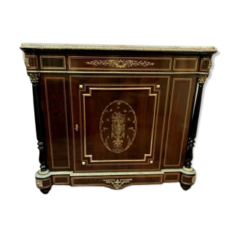 Furniture with support height Napoleon III Brass marquetry XIX century