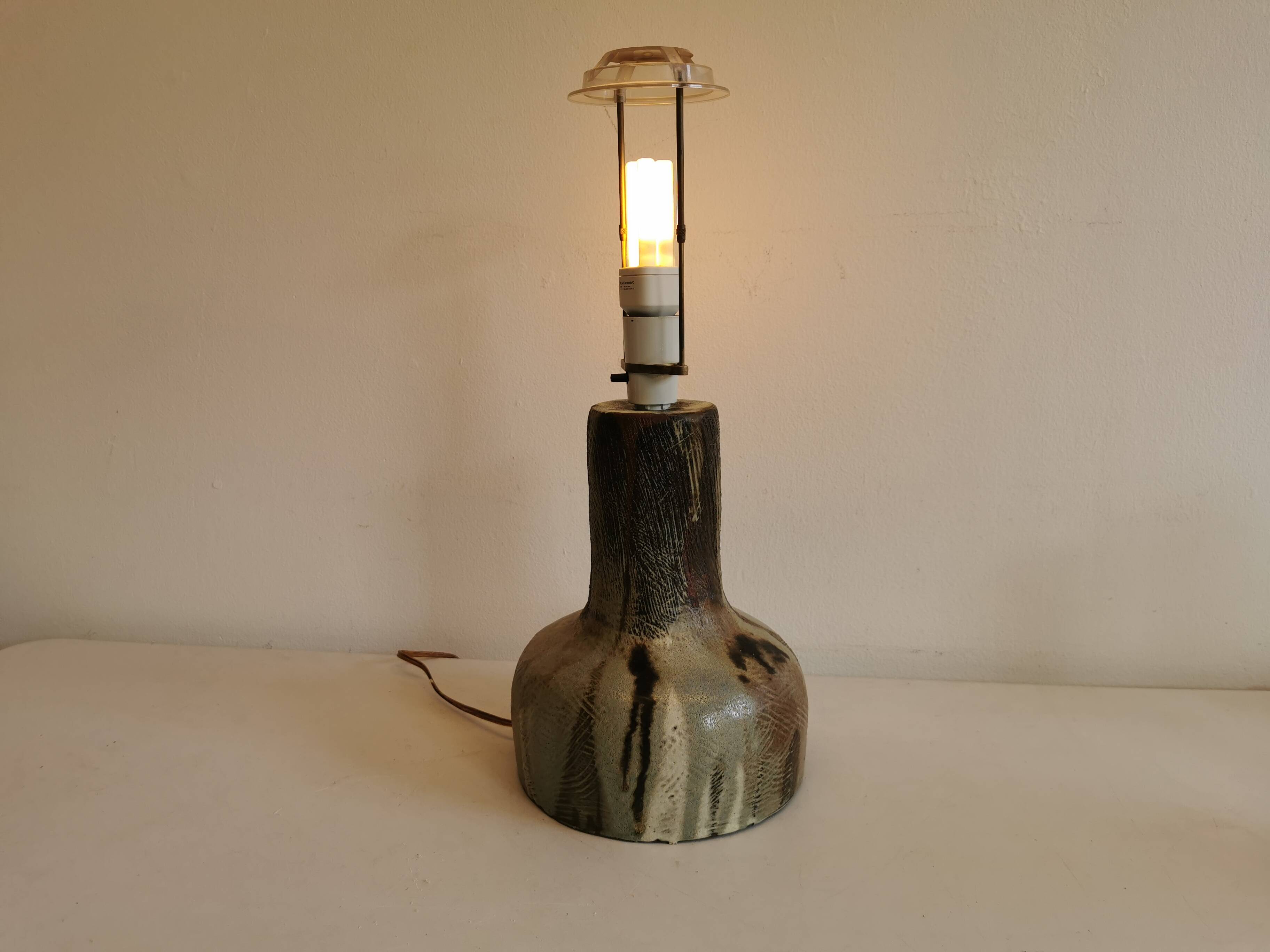 Large Danish ceramic table lamp from 1988 (stamped on the bottom)