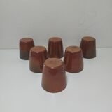 Set of 6 stoneware glass tumblers