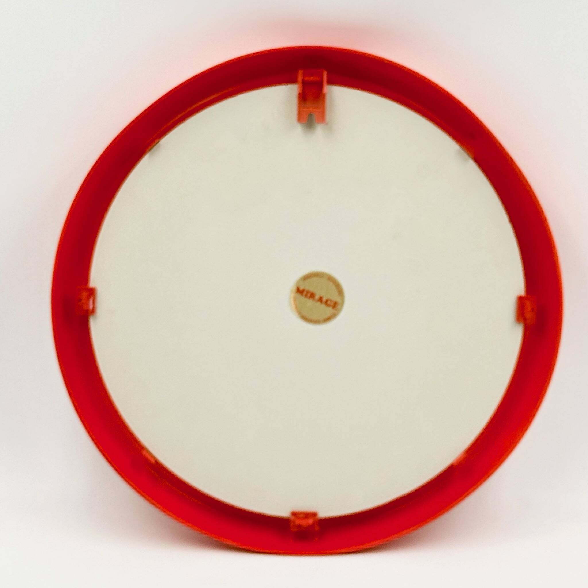 Miroir rond Mirage Arnaldo Radaelli orange années 70