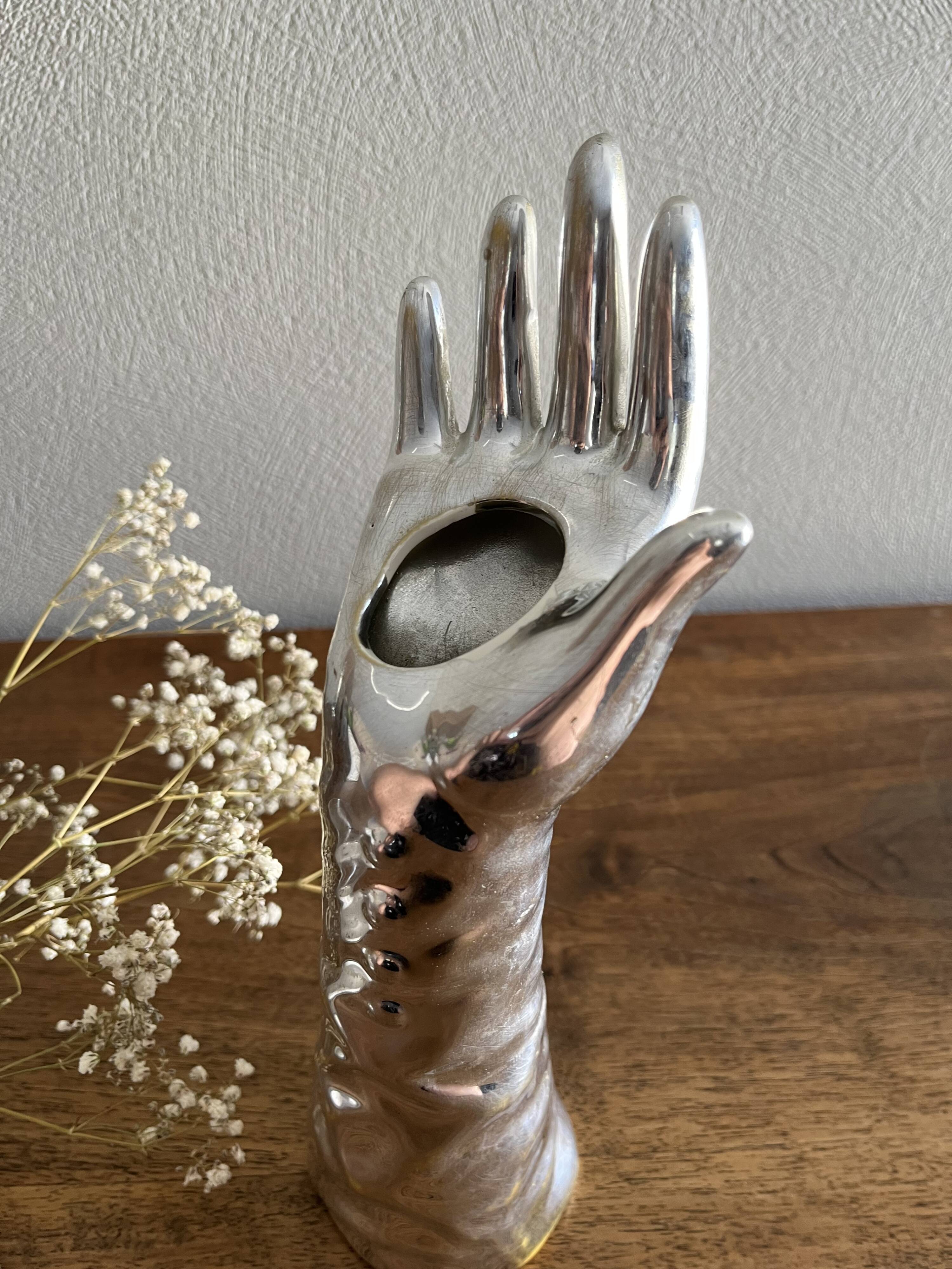 Hand baguier vintage soliflore