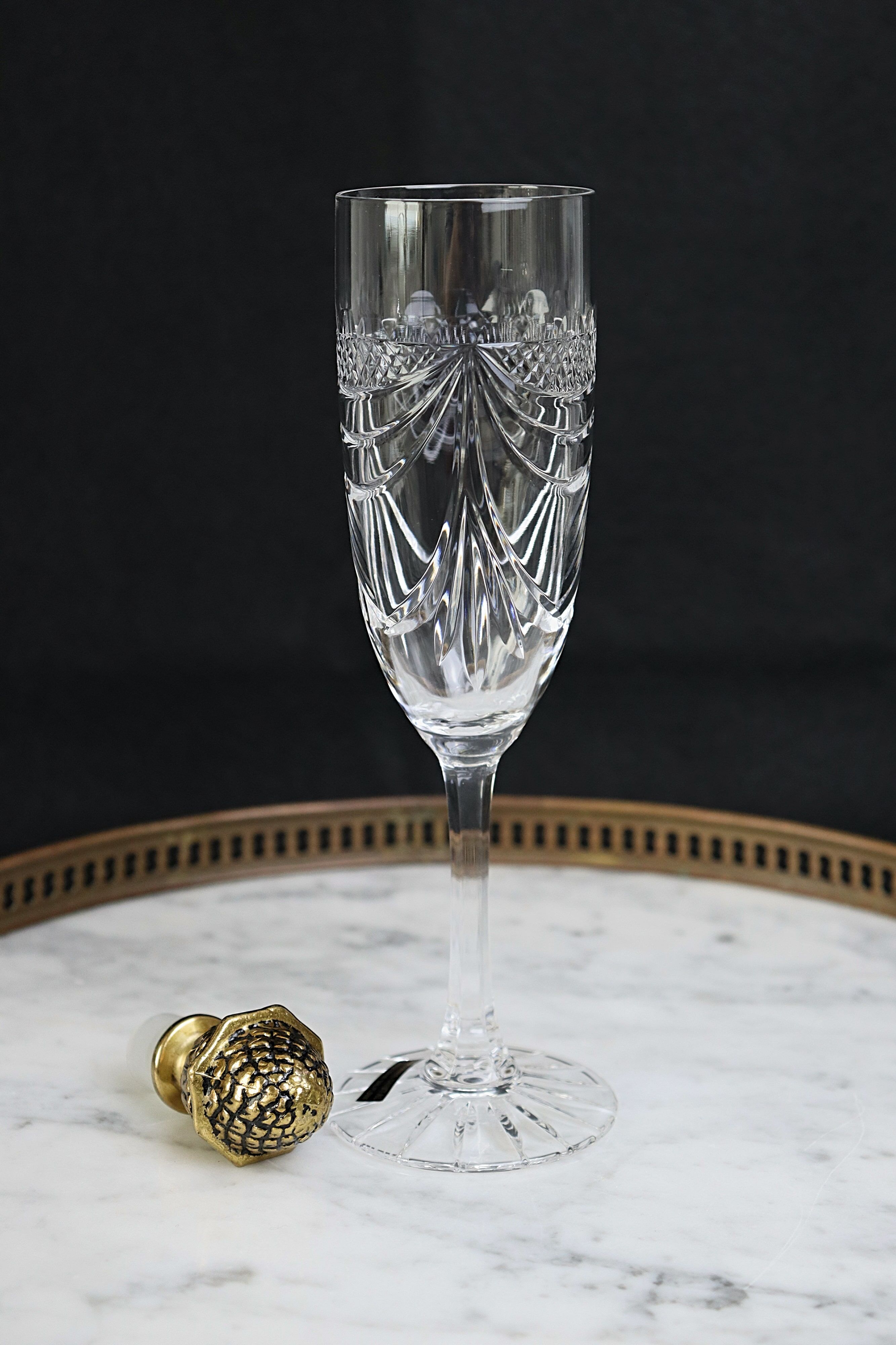 6 champagne flutes Cristal de Lorraine