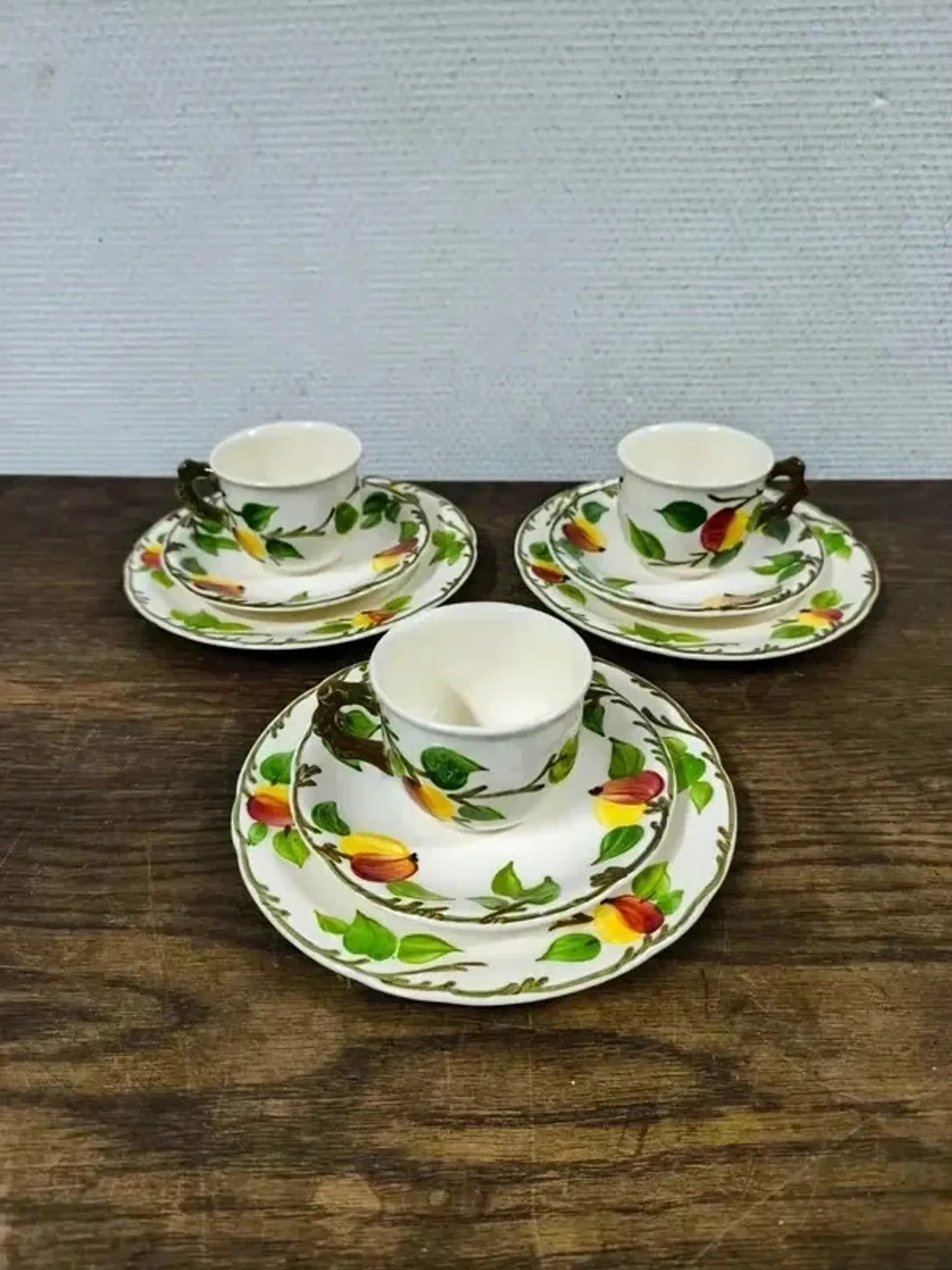 3 vintage breakfast cups Villeroy & Boch Ma Pomme