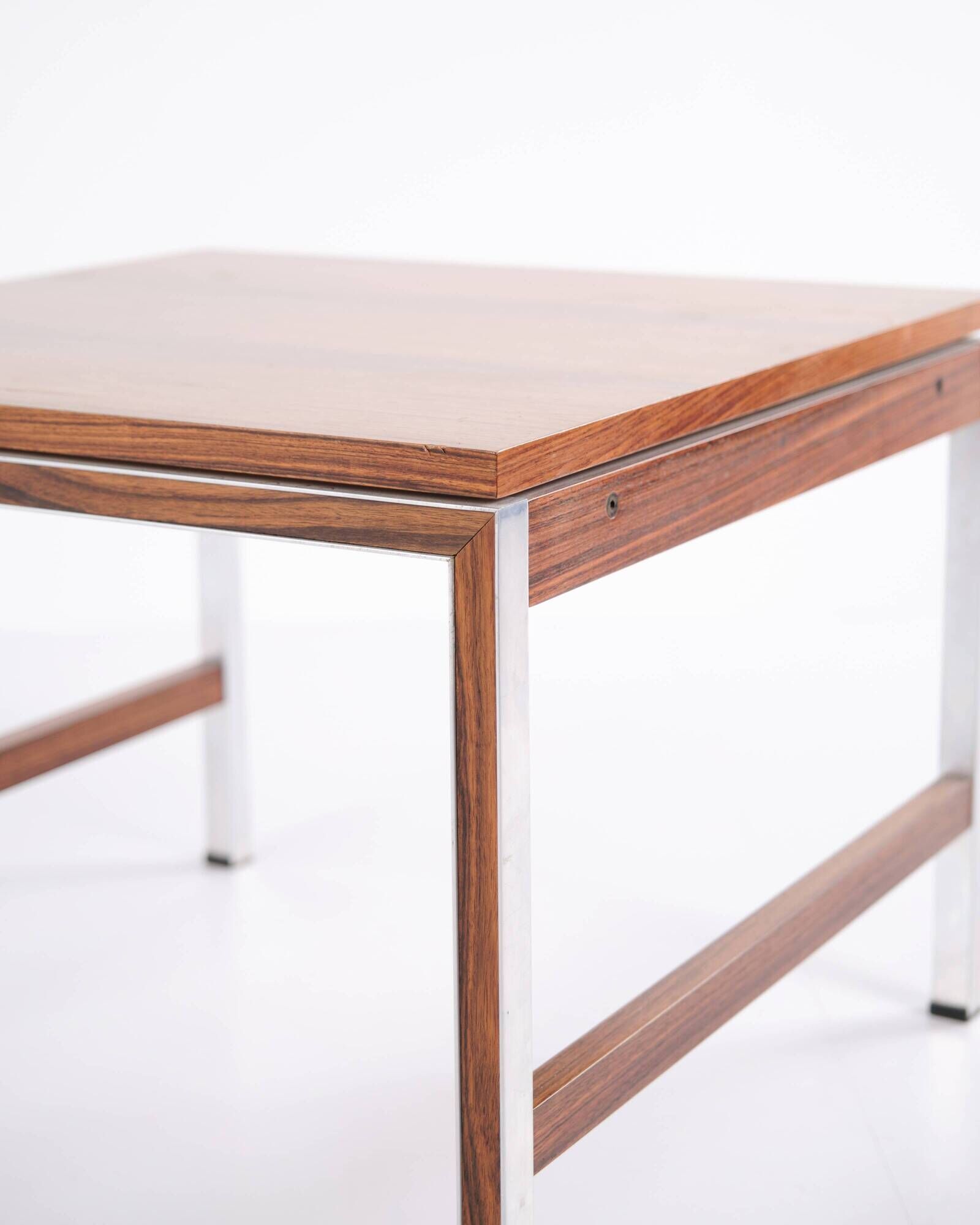 Side table / lamp table – rosewood – aluminium – 1960s