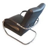 Pair of tubular armchairs