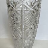 Carved crystal vase