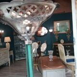 Vintage floor lamp in glass and chrome