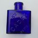 Flacon cadex en verre bleu cobalt