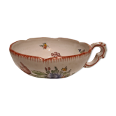 Angoulême earthenware cove cup floral décor