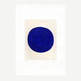 Painting duo on paper - zoé and neo - majorelle blue - signed Eawy