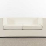 Throw Away sofa by Willie Landels for Zanotta 1965 in white vinyl
