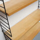 1960s wall unit in ash with 5 shelves, Nisse Strinning