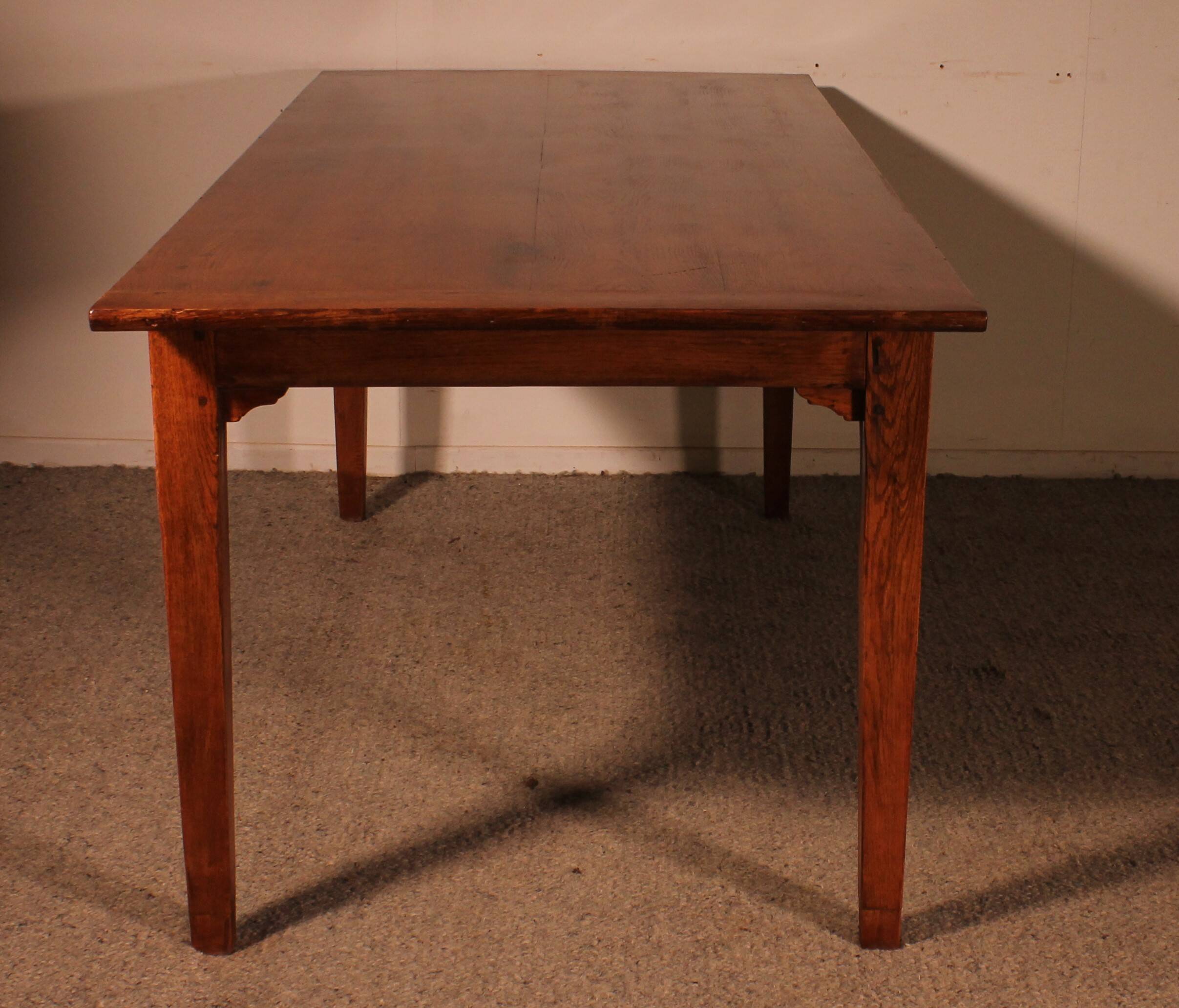 19th Century Oak Farmhouse Table