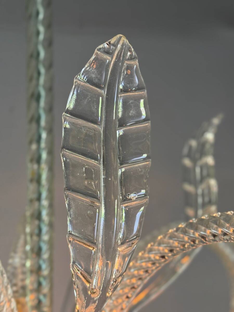 Venetian Chandelier by Barovier in Colorless Murano Glass, Circa 1940