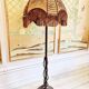 Rare and exquisite bronze floor lamp with intertwined snakes, early 1900s.