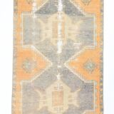 3x11 orange vintage runner rug, 88x341cm