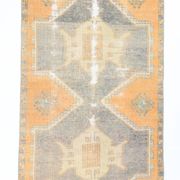 3x11 orange vintage runner rug, 88x341cm