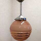 Art deco style frosted glass pendant light