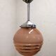 Art deco style frosted glass pendant light