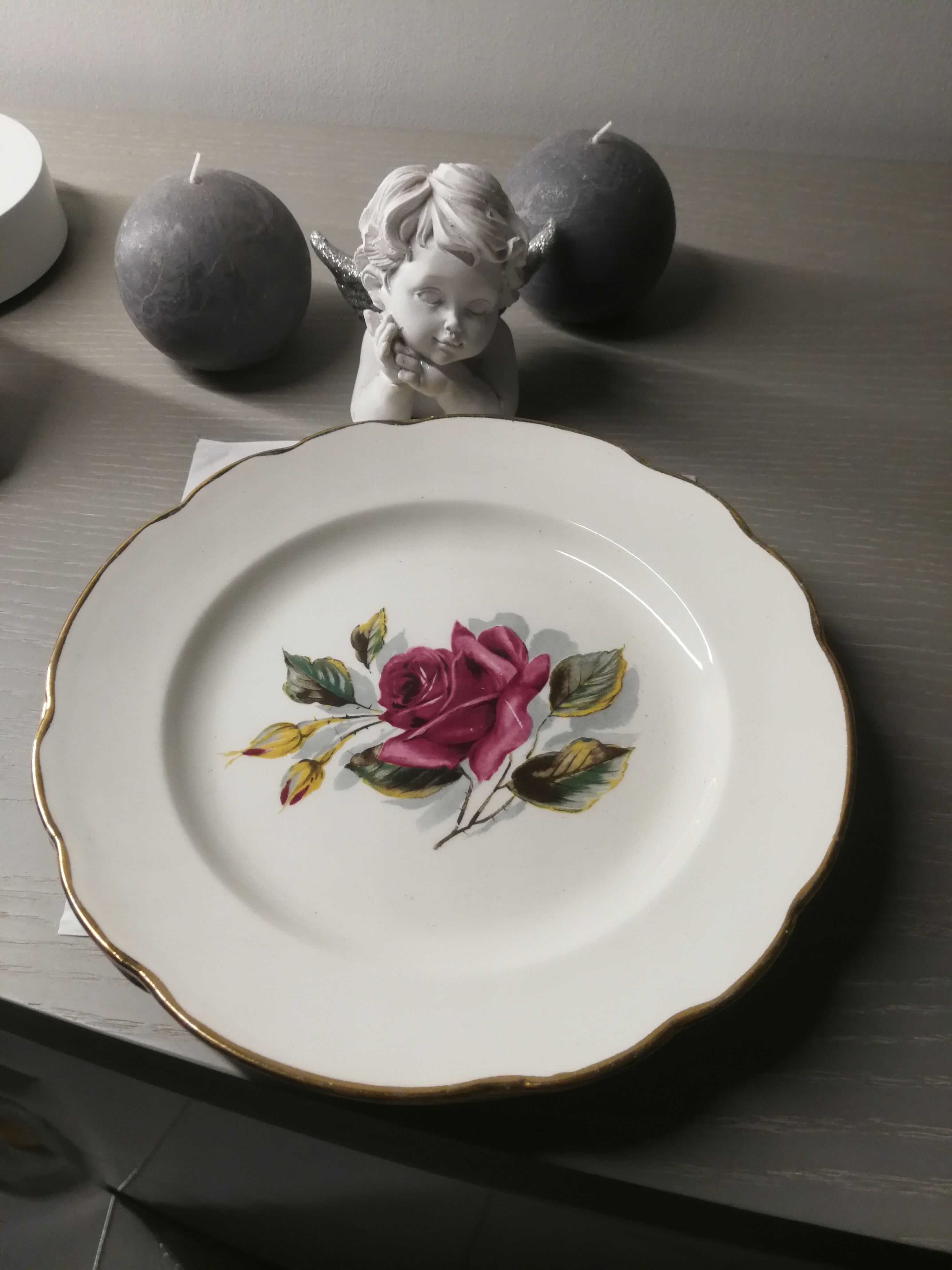 Duo of plates "gien chambord"