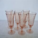 Set of 6 glasses champagne flutes