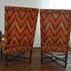 Pair of Louis XIII period armchairs in walnut sheep bone
