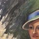 Oil on canvas portrait of a woman 20th century