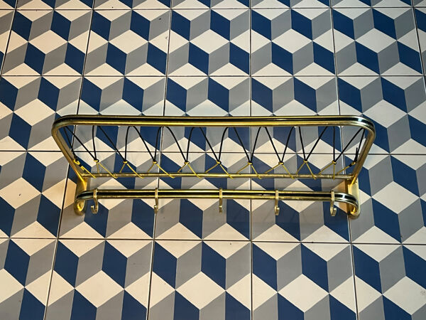 Portemanteau façon porte-bagages de train L=60 cm