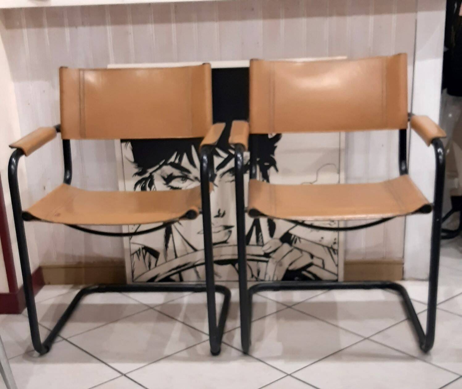 Set of 2 armchairs in tawny colour fasem italy
