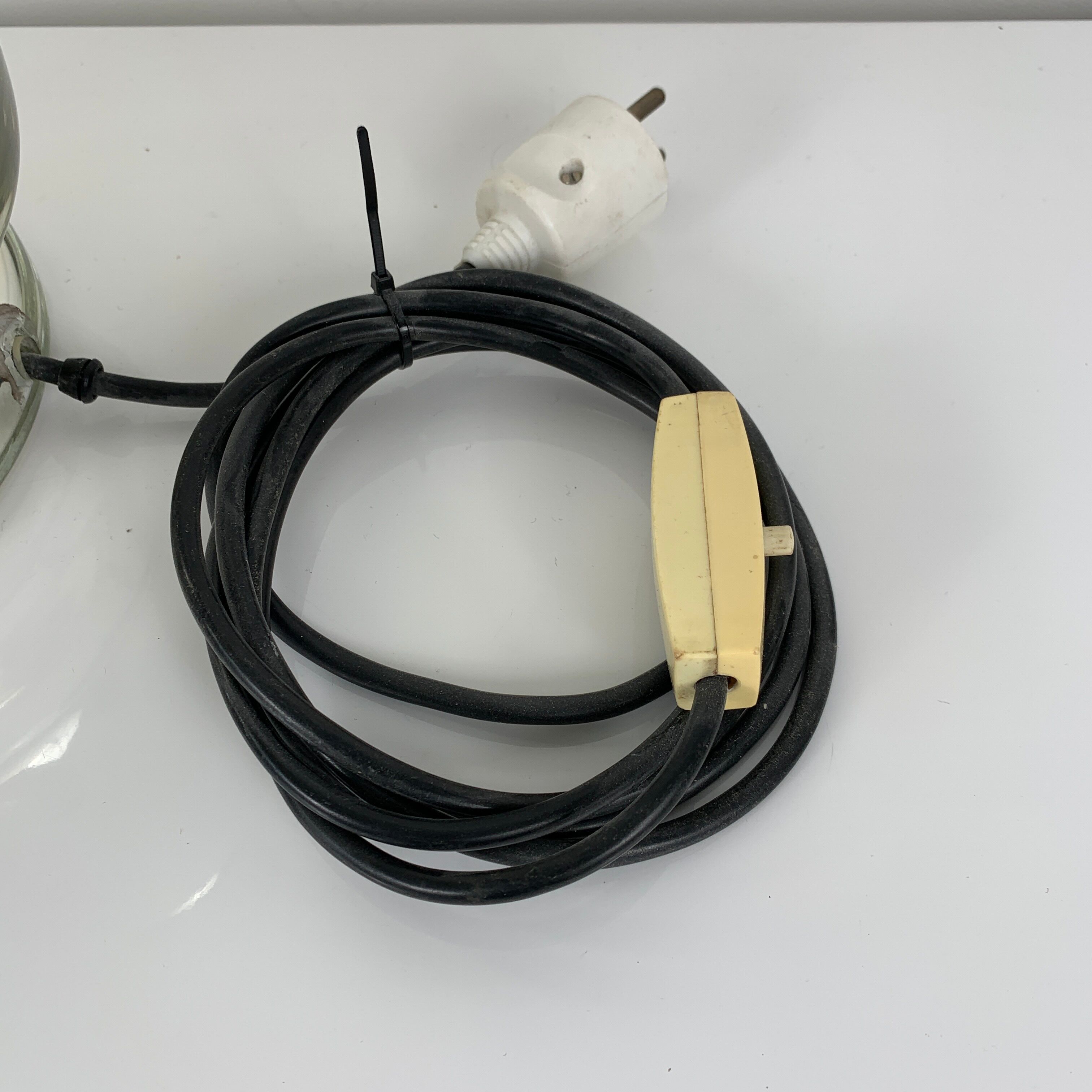 Eglomisé glass lamp foot