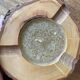 Ashtray candle holder in olive wood, old, vintage