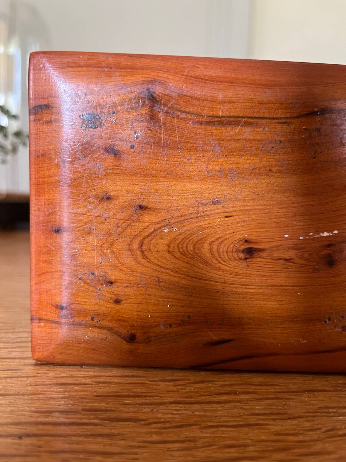 Rectangular wooden box
