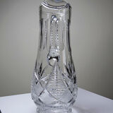 Large cut crystal water pitcher, European crystal makers 20th century
