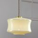 Mid-Century Italian Brass and Green Glass Pendant Lamp